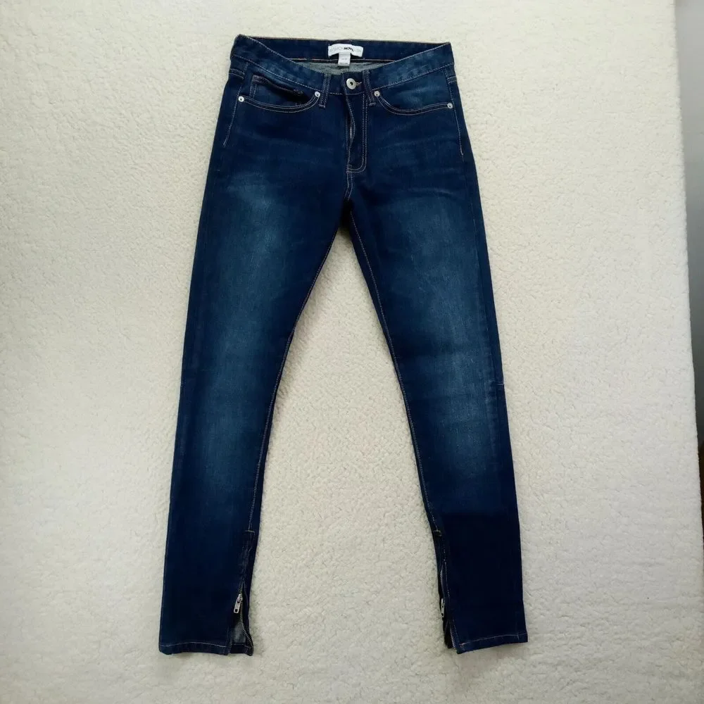 Fashion Nova Men‎ Jeans 30x32 Zip Ankles Straight Dark Demin Cotton Blend